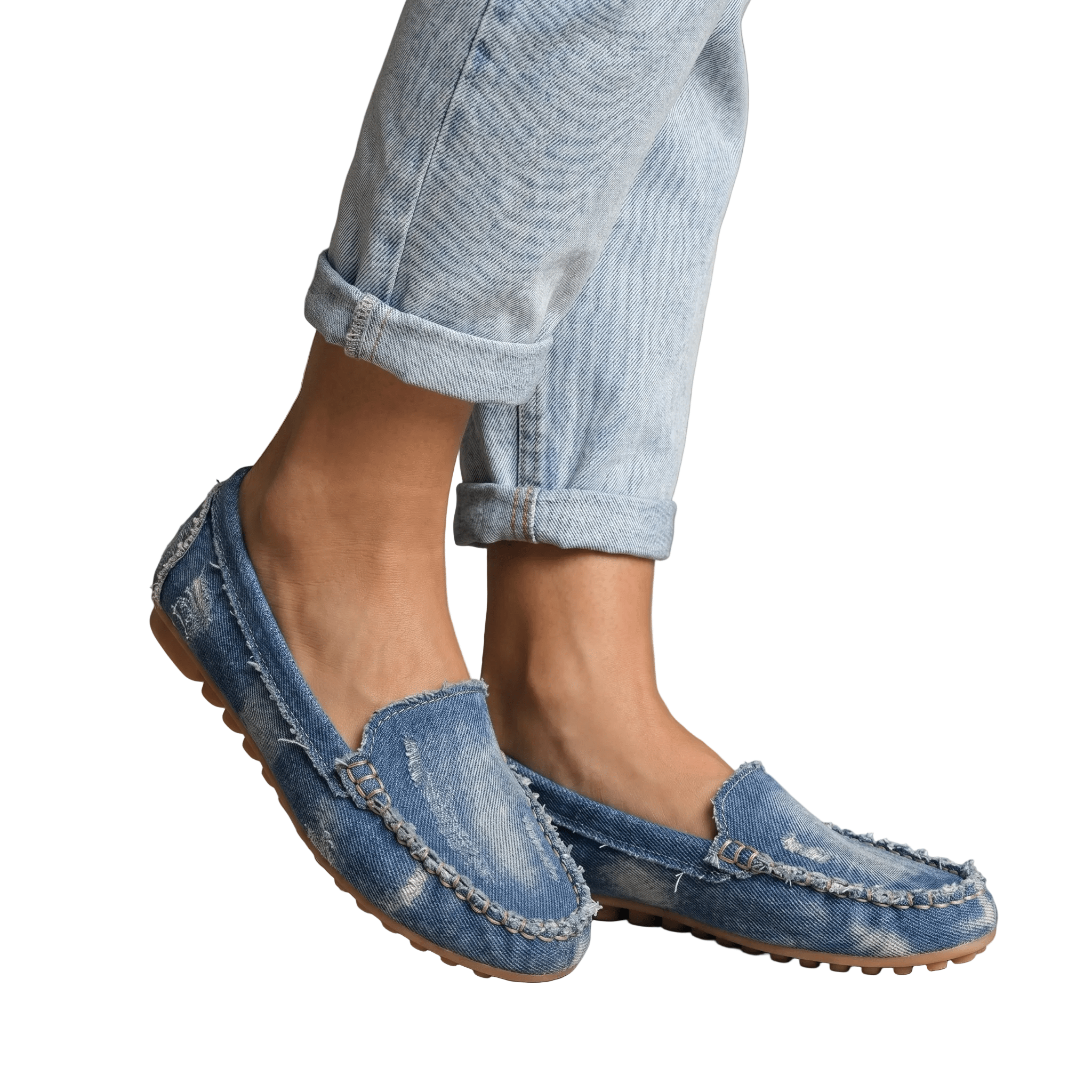 Women Loafers Slip On Closure Flat Sole Construction - Evergreen Outfits - Women Loafers