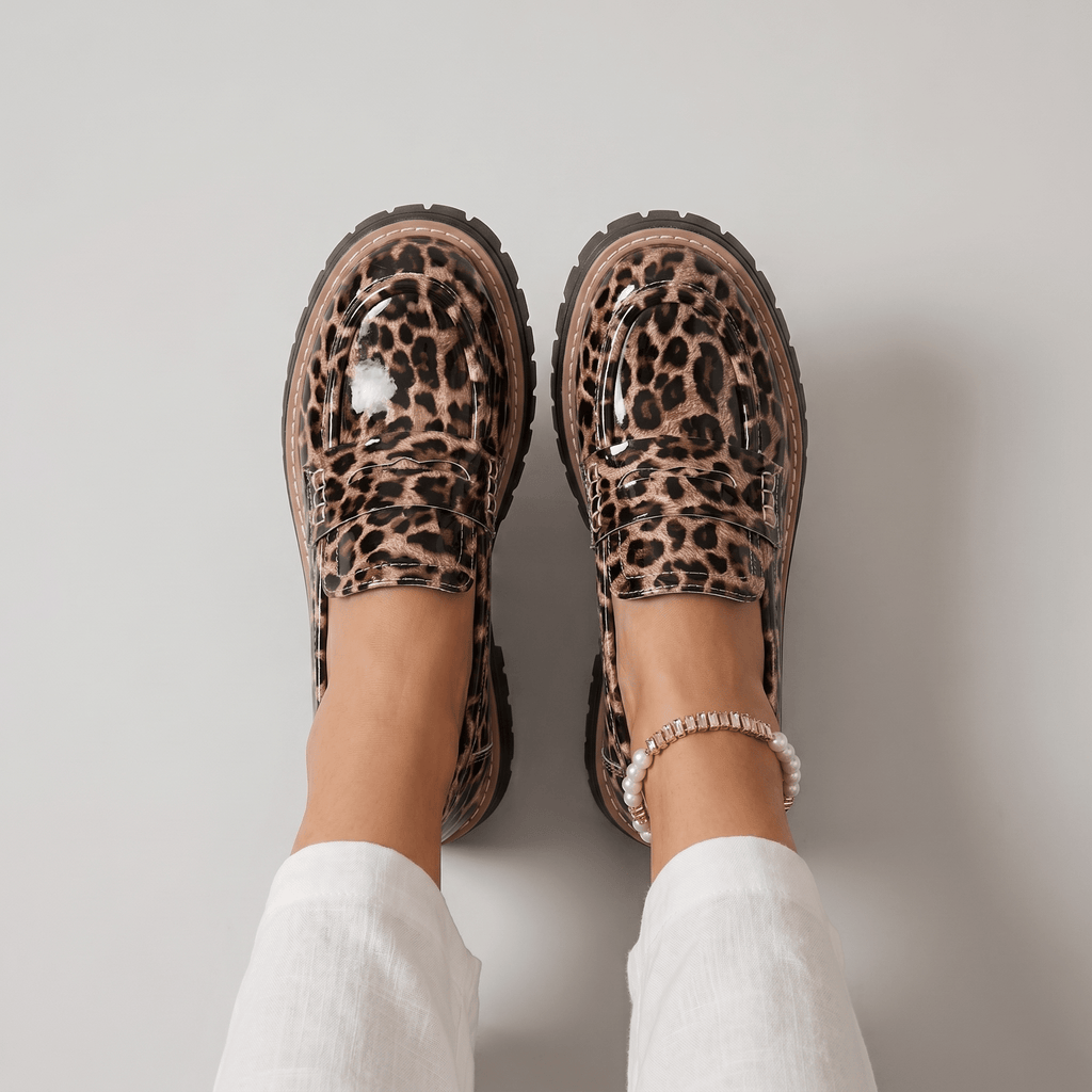 Women Loafers Slip - On Thick Tread Sole Design - Evergreen Outfits - Women Loafers