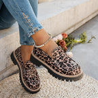 Women Loafers Slip - On Thick Tread Sole Design - Evergreen Outfits - Women Loafers