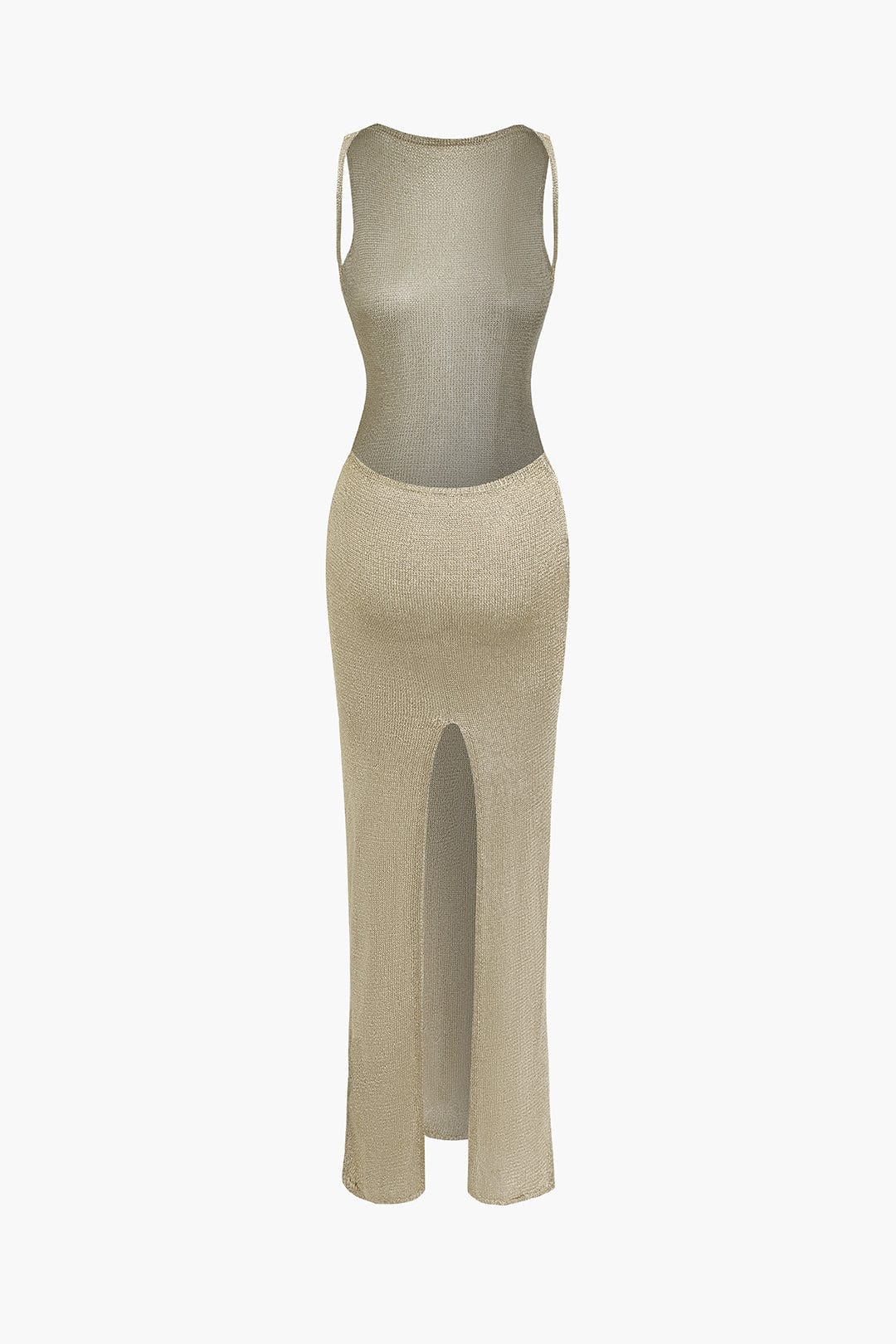 Women Maxi Dress Backless Side Cut - Out Fitted Design - Evergreen Outfits - Women Maxi Dress