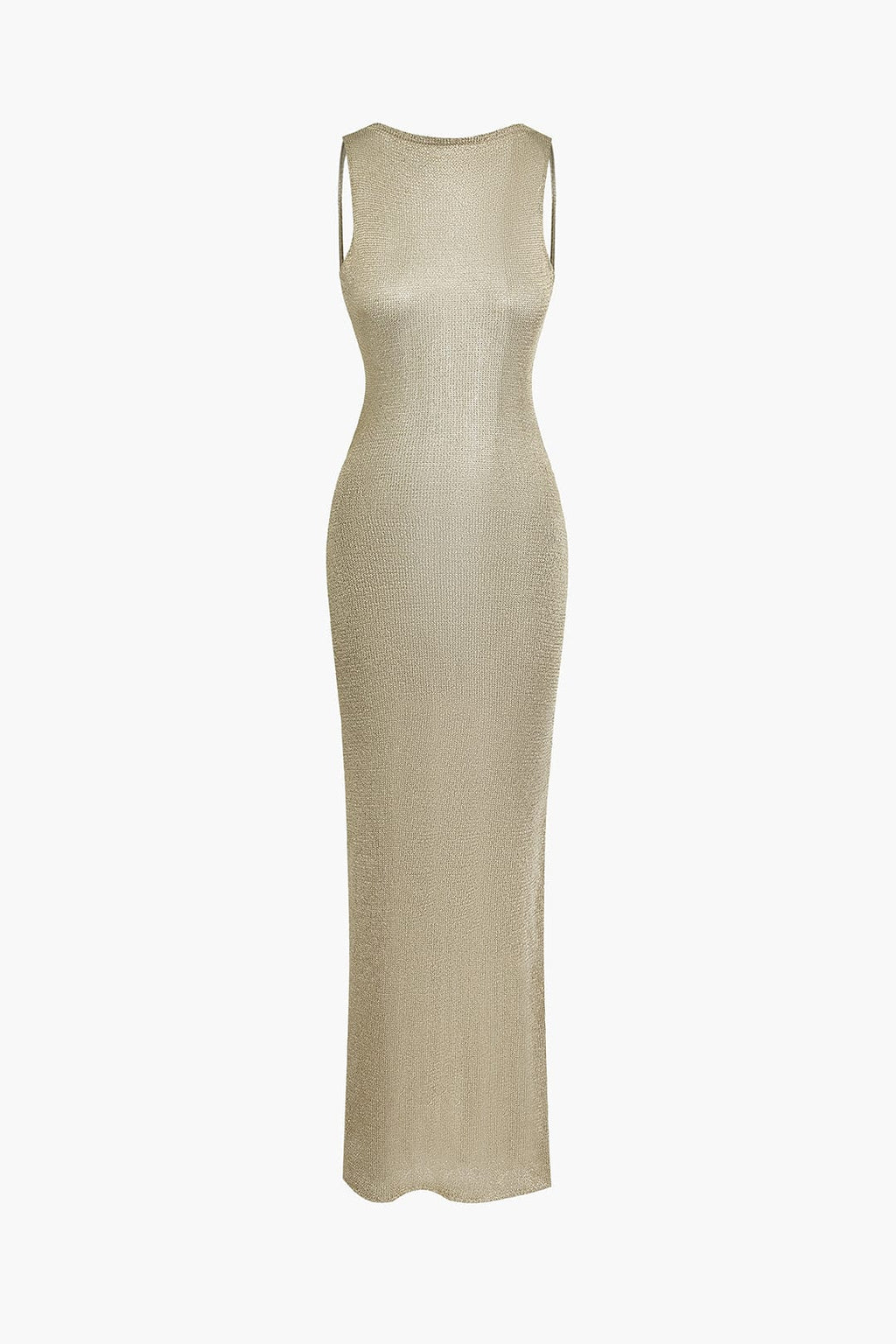 Women Maxi Dress Backless Side Cut - Out Fitted Design - Evergreen Outfits - Women Maxi Dress