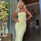 Women Maxi Dress Bodycon Backless Sleeveless Strappy - Evergreen Outfits - Women Maxi Dress