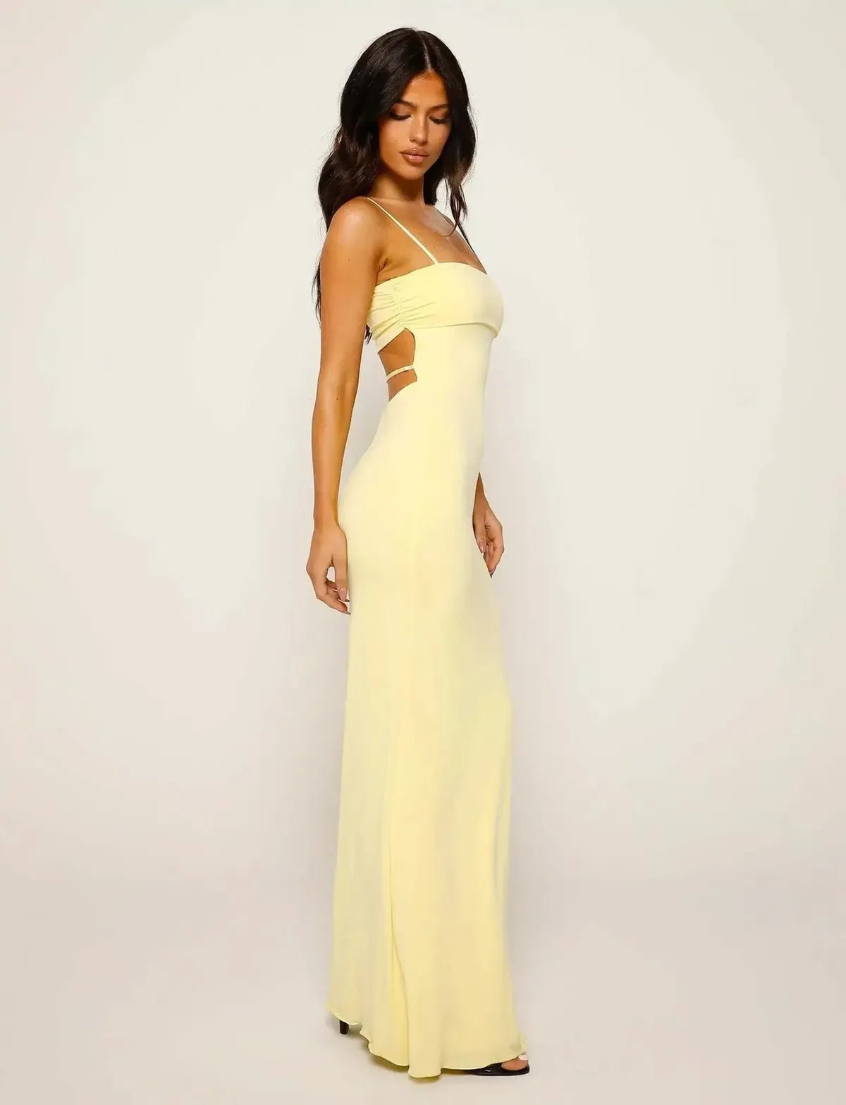 Women Maxi Dress Bodycon Backless Sleeveless Strappy - Evergreen Outfits - Women Maxi Dress