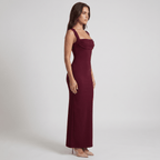 Women Maxi Dress Bodycon Sleeveless Square Neckline - Evergreen Outfits - Women Maxi Dress