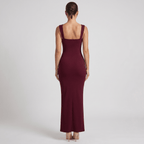 Women Maxi Dress Bodycon Sleeveless Square Neckline - Evergreen Outfits - Women Maxi Dress
