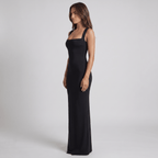 Women Maxi Dress Bodycon Sleeveless Square Neckline - Evergreen Outfits - Women Maxi Dress