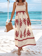 Women Maxi Dress Bohemian Summer Flowy Relaxed Fit - Evergreen Outfits - Women Maxi Dress