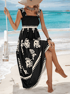 Women Maxi Dress Bohemian Summer Flowy Relaxed Fit - Evergreen Outfits - Women Maxi Dress