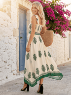 Women Maxi Dress Bohemian Summer Flowy Relaxed Fit - Evergreen Outfits - Women Maxi Dress