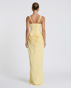 Women Maxi Dress Corset Draped Hip Sleeveless Design - Evergreen Outfits - Women Maxi Dress