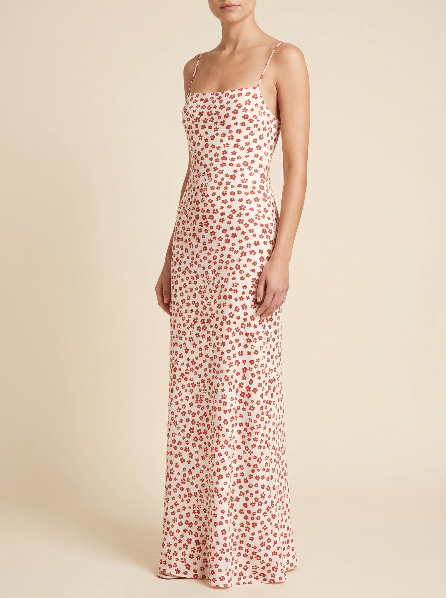 Women Maxi Dress Floral Print Spaghetti Strap Design - Evergreen Outfits - Women Maxi Dress