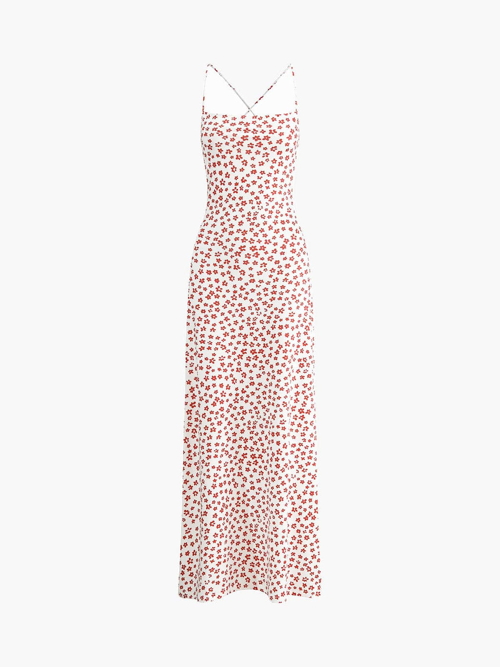 Women Maxi Dress Floral Print Spaghetti Strap Design - Evergreen Outfits - Women Maxi Dress