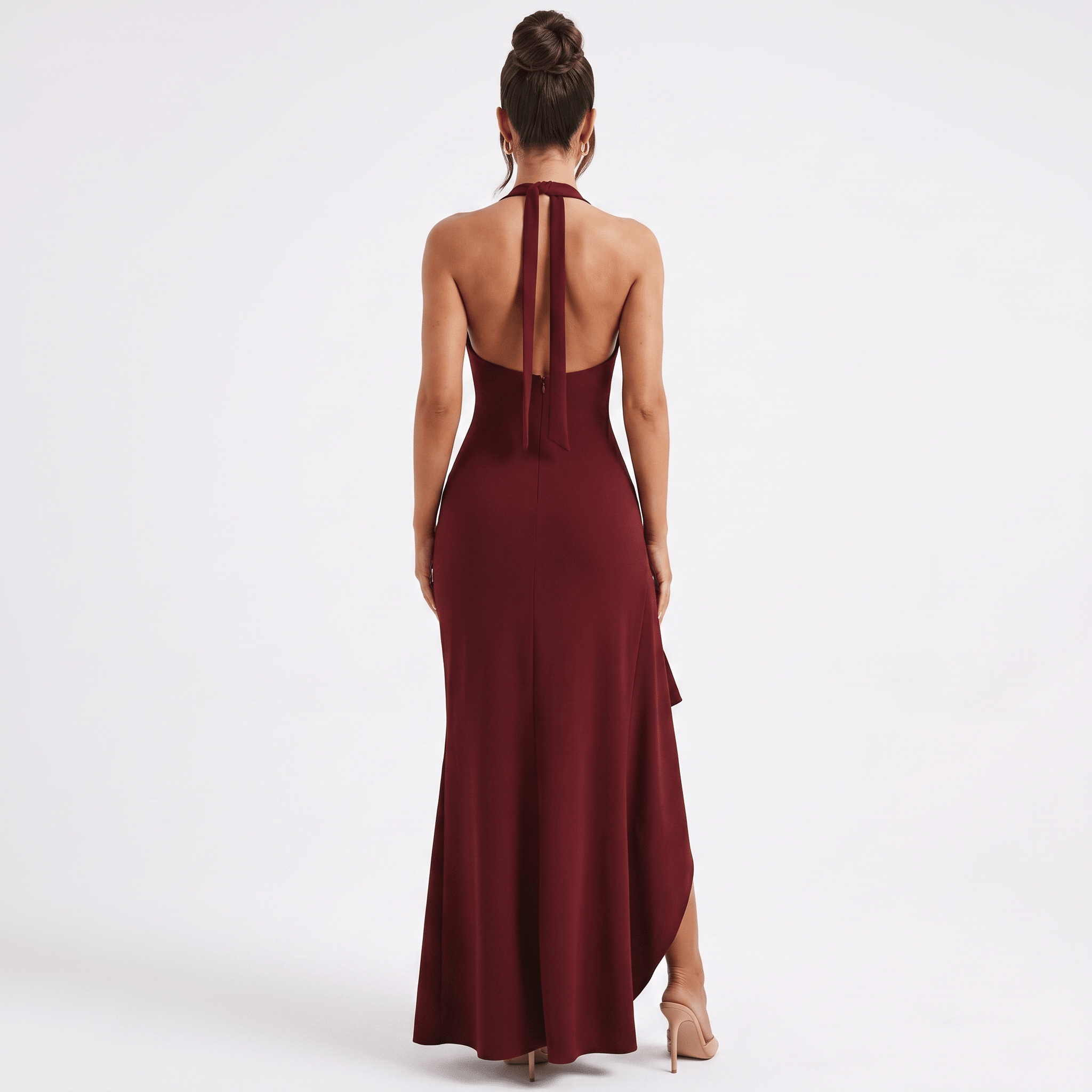 halter neck open back bodycon dress Lovskoo Women's Sequin Halter Bodycon Mini Dress Backless Cowl Neck Short Dress Open Back Cocktail Party Gown Black, Size: Large