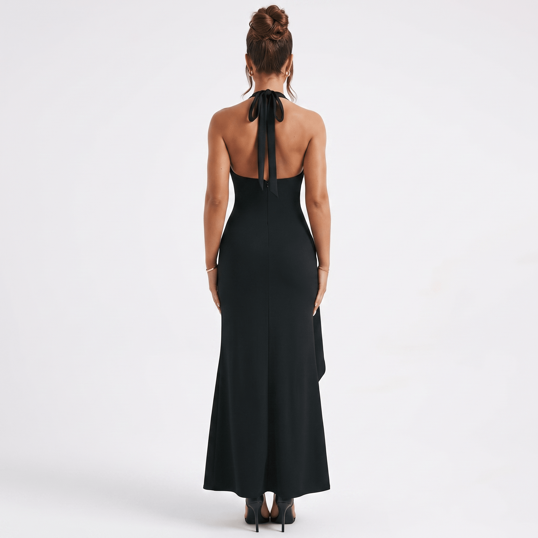 halter neck open back bodycon dress Luella Maxi Dress