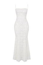 Women Maxi Dress Lace Spaghetti Strap Flared Hem Fit - Evergreen Outfits - Women Maxi Dress