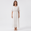 Women Maxi Dress Loose Fit Round Neckline Design - Evergreen Outfits - Women Maxi Dress