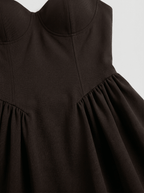Women Maxi Dress Pleated Sweetheart Neck Skater Style - Evergreen Outfits - Women Maxi Dress