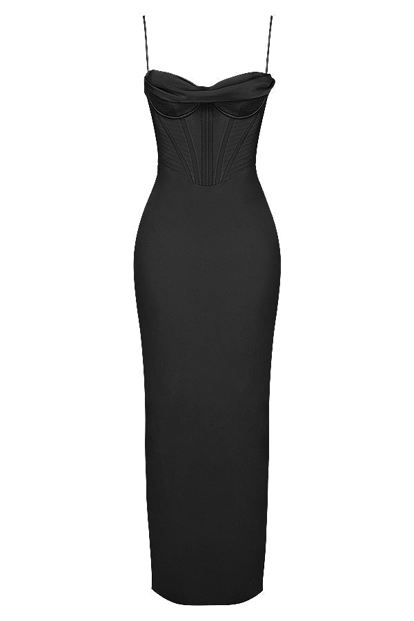 Women Maxi Dress Sleeveless Corset Fitted Design - Evergreen Outfits - Women Maxi Dress