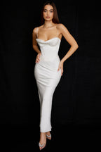 Women Maxi Dress Sleeveless Corset Fitted Design - Evergreen Outfits - Women Maxi Dress