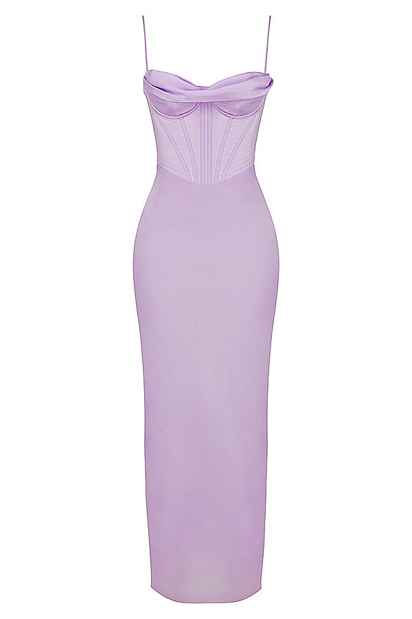 Women Maxi Dress Sleeveless Corset Fitted Design - Evergreen Outfits - Women Maxi Dress