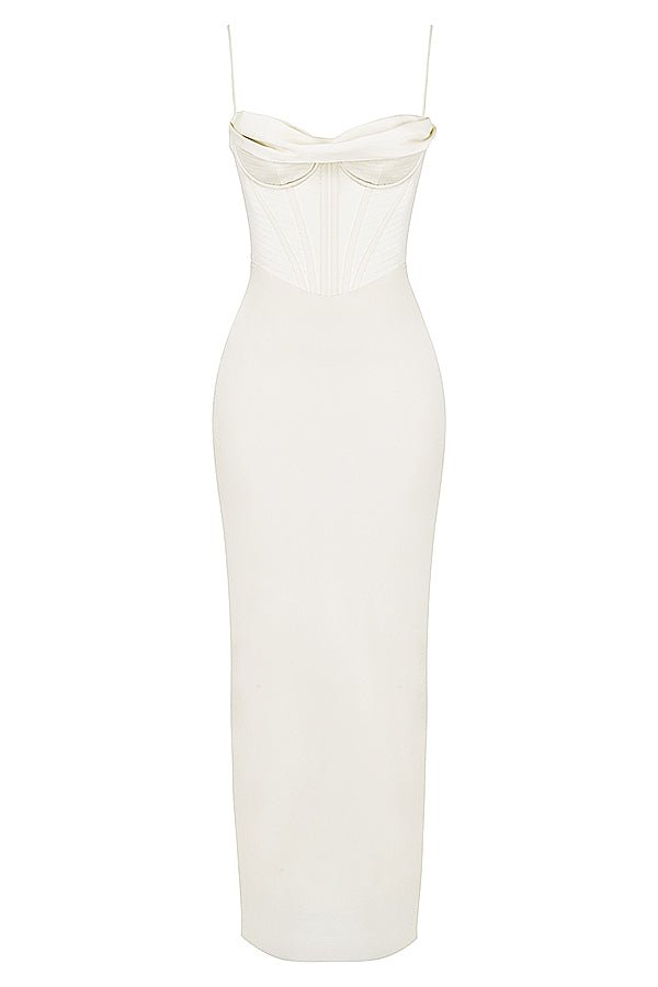 Women Maxi Dress Sleeveless Corset Fitted Design - Evergreen Outfits - Women Maxi Dress