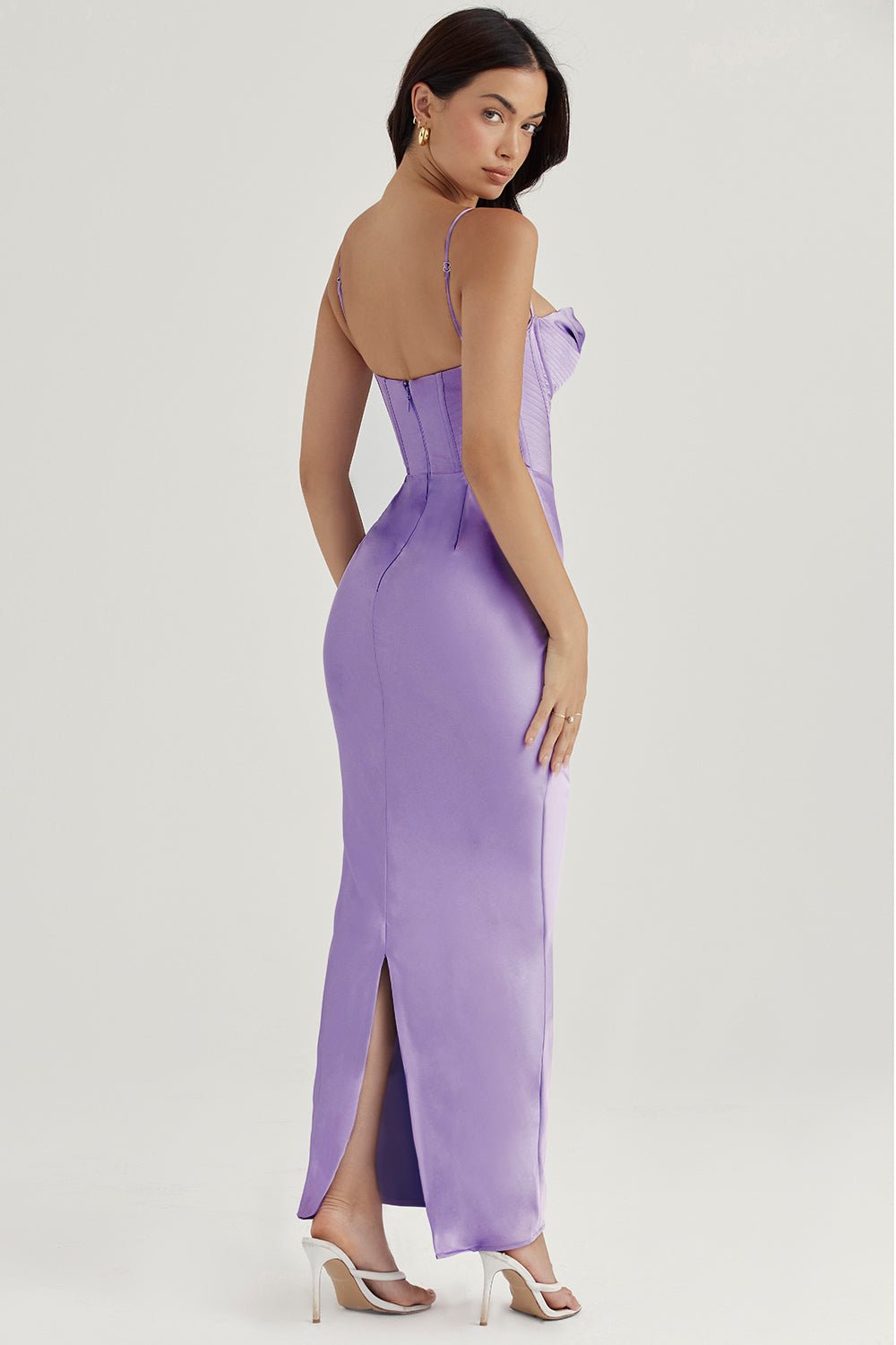Women Maxi Dress Sleeveless Corset Fitted Design - Evergreen Outfits - Women Maxi Dress