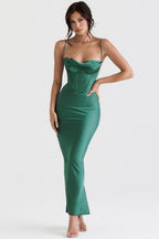 Women Maxi Dress Sleeveless Corset Fitted Design - Evergreen Outfits - Women Maxi Dress