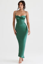 Women Maxi Dress Sleeveless Corset Fitted Design - Evergreen Outfits - Women Maxi Dress