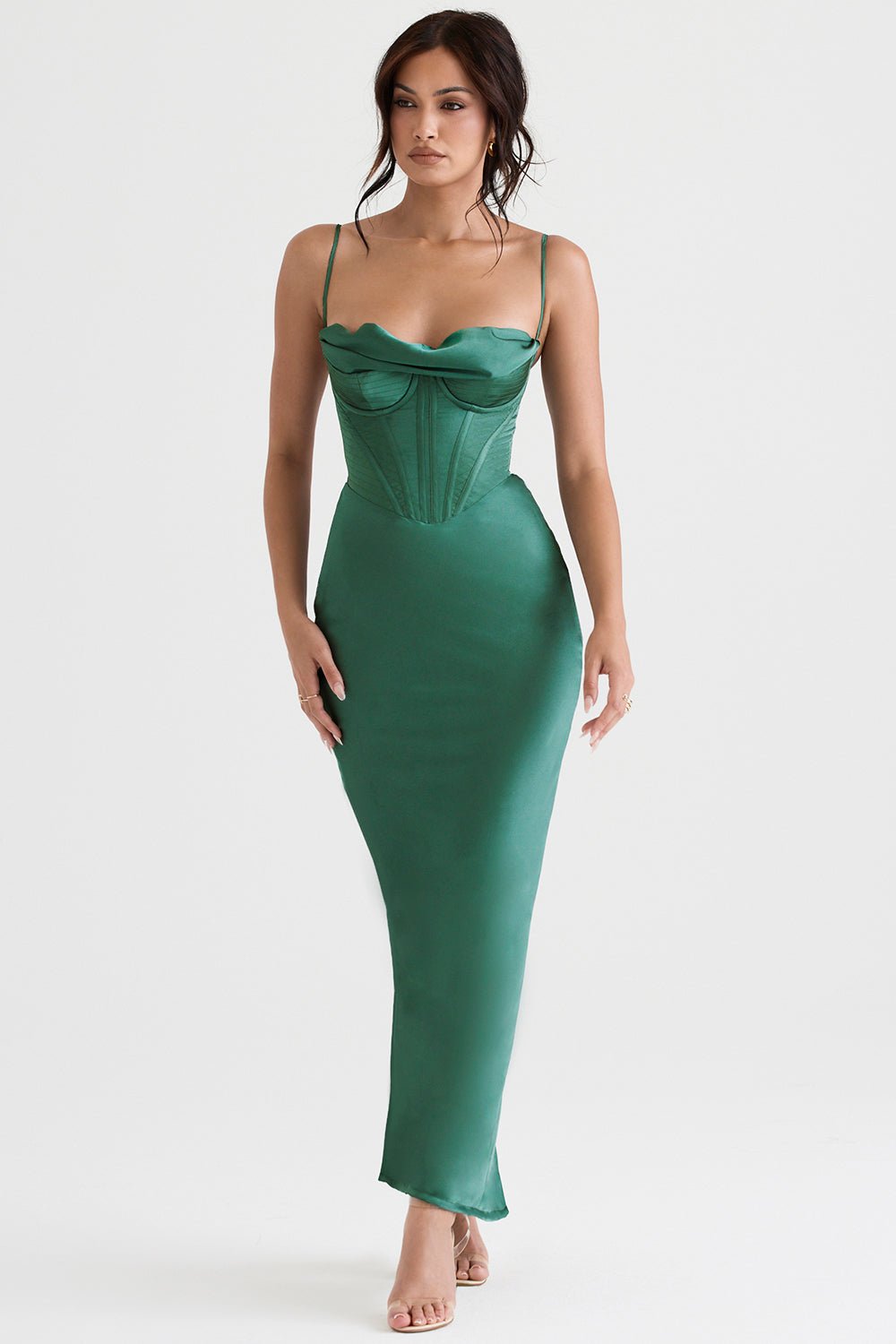 Women Maxi Dress Sleeveless Corset Fitted Design - Evergreen Outfits - Women Maxi Dress