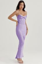Women Maxi Dress Sleeveless Corset Fitted Design - Evergreen Outfits - Women Maxi Dress