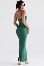 Women Maxi Dress Sleeveless Corset Fitted Design - Evergreen Outfits - Women Maxi Dress