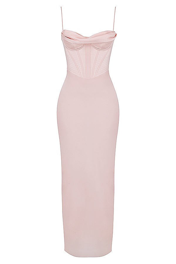 Women Maxi Dress Sleeveless Corset Fitted Design - Evergreen Outfits - Women Maxi Dress