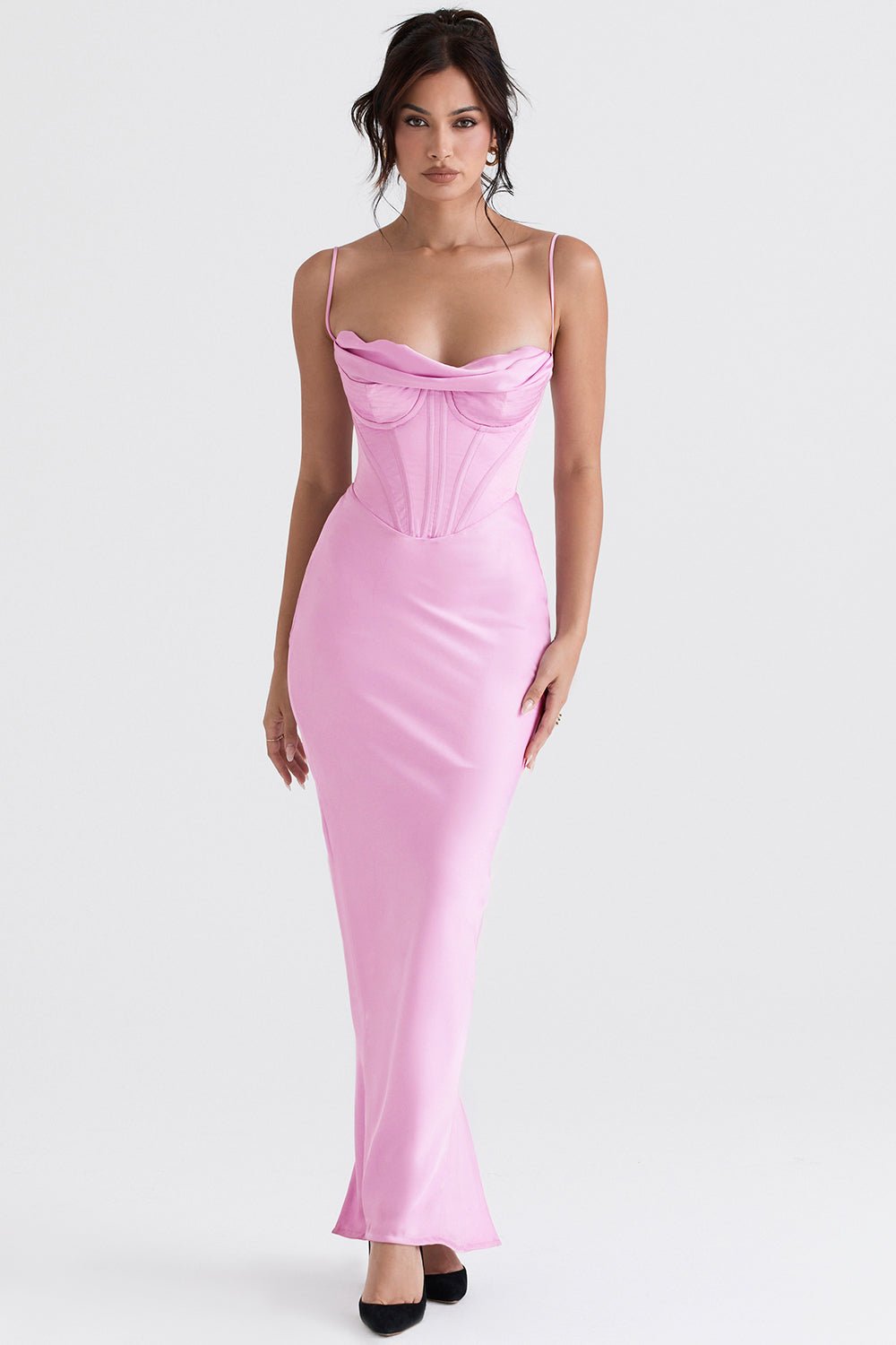 Women Maxi Dress Sleeveless Corset Fitted Design - Evergreen Outfits - Women Maxi Dress