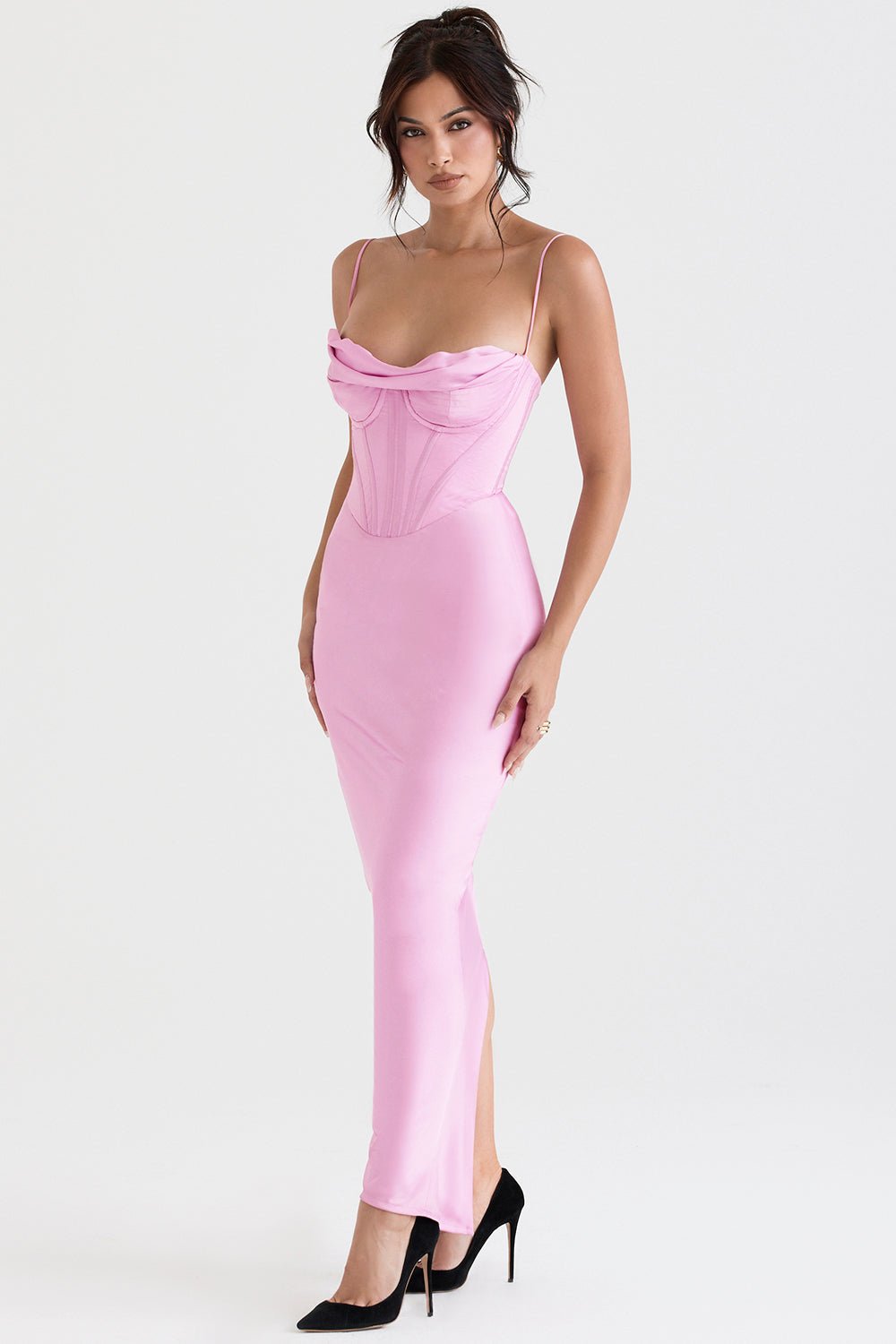 Women Maxi Dress Sleeveless Corset Fitted Design - Evergreen Outfits - Women Maxi Dress