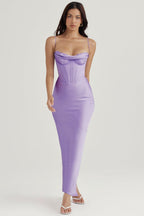 Women Maxi Dress Sleeveless Corset Fitted Design - Evergreen Outfits - Women Maxi Dress