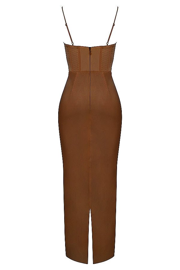 Women Maxi Dress Sleeveless Corset Fitted Design - Evergreen Outfits - Women Maxi Dress