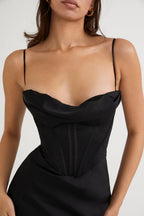 Women Maxi Dress Sleeveless Corset Fitted Design - Evergreen Outfits - Women Maxi Dress