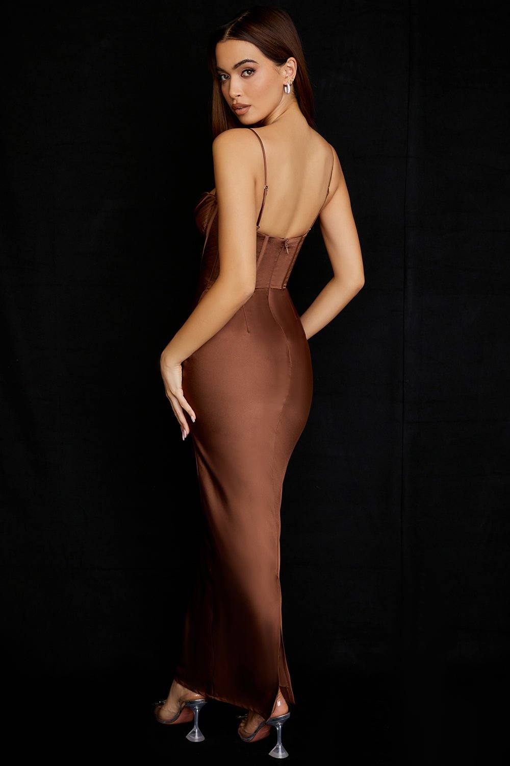 Women Maxi Dress Sleeveless Corset Fitted Design - Evergreen Outfits - Women Maxi Dress
