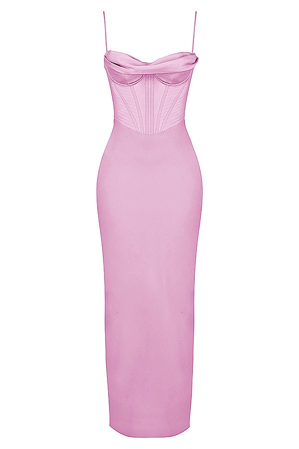 Women Maxi Dress Sleeveless Corset Fitted Design - Evergreen Outfits - Women Maxi Dress