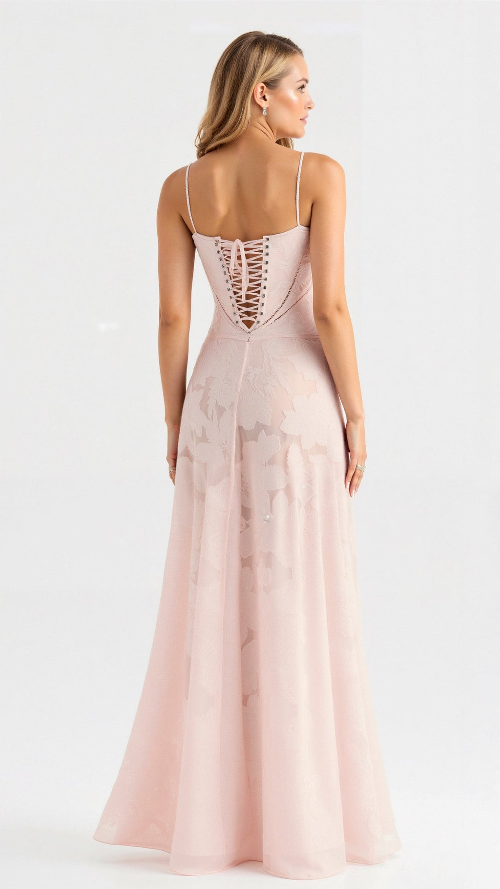 Women Maxi Dress Spaghetti Strap Corset Bodice Fit - Evergreen Outfits - Women Maxi Dress
