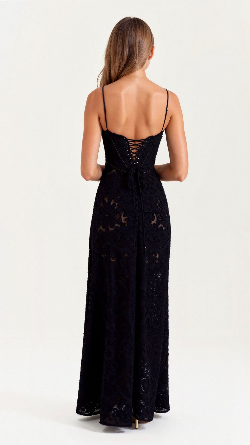 Women Maxi Dress Spaghetti Strap Corset Bodice Fit - Evergreen Outfits - Women Maxi Dress