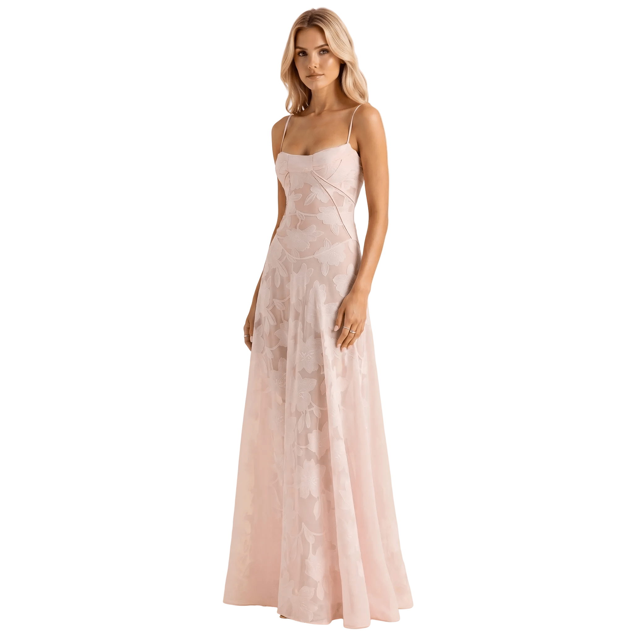 Women Maxi Dress Spaghetti Strap Corset Bodice Fit - Evergreen Outfits - Women Maxi Dress
