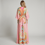 Women Maxi Dress V - Neck Maxi Length Side Slit Design - Evergreen Outfits - Women Maxi Dress