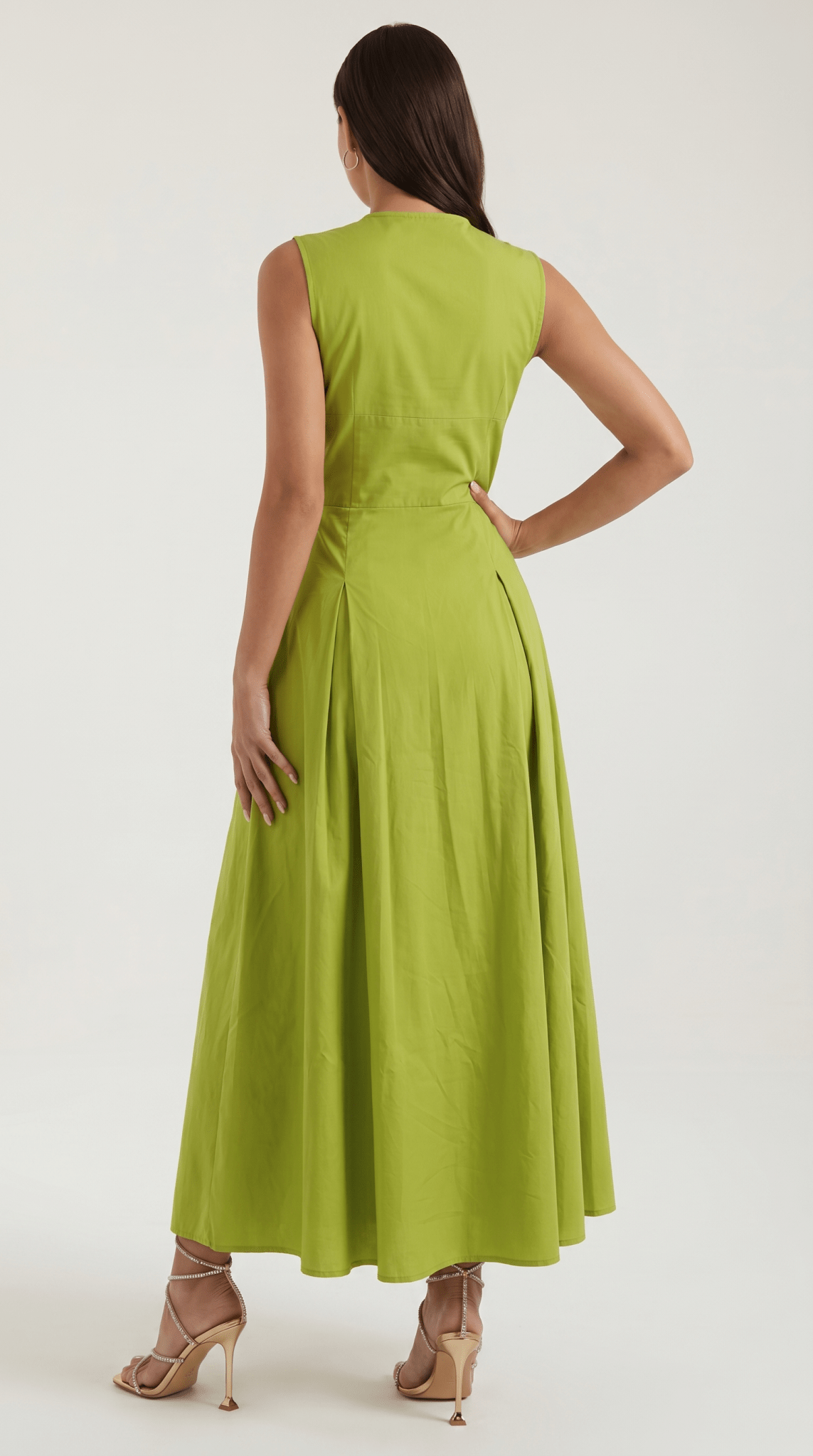 Women Midi Dress A - Line Fit Cutout Design Midi Length - Evergreen Outfits - Women Midi Dress