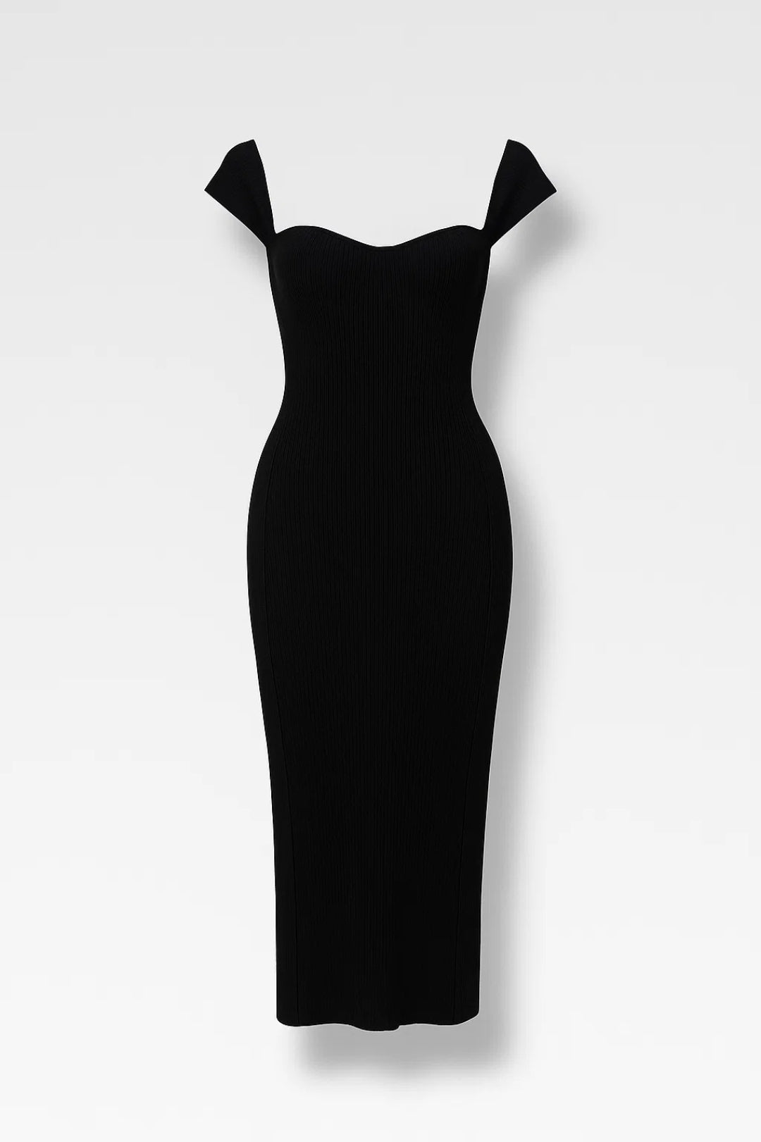 Women's Bodycon Off-Shoulder Midi Dress – Evergreen Outfits Black / M