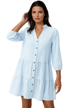 Women Midi Dress Relaxed Fit Gingham Pattern Design - Evergreen Outfits - Women Midi Dress