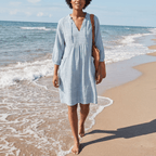 Women Midi Dress Relaxed Fit Slip On Closure Style - Evergreen Outfits - Women Midi Dress
