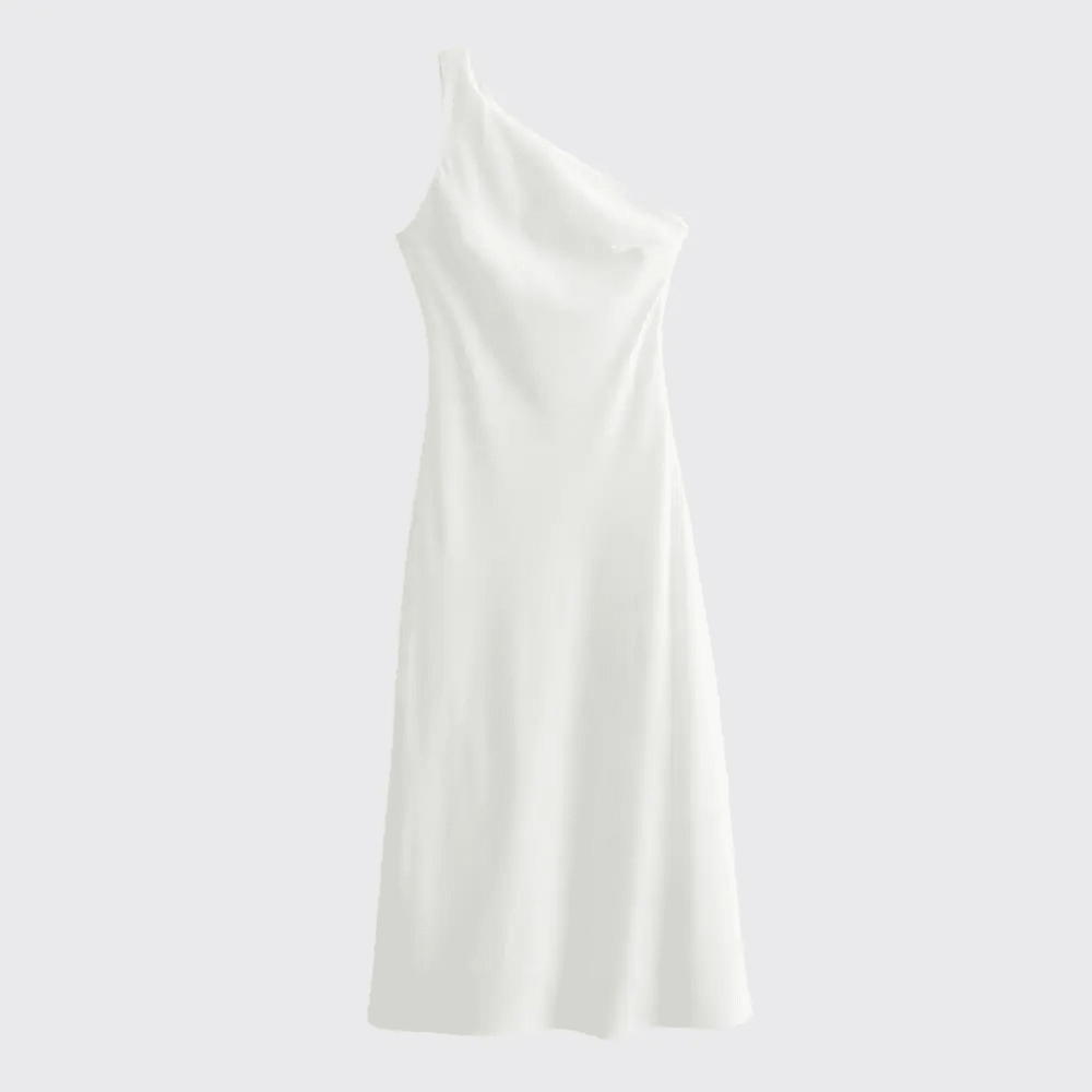 Women Midi Dress Sleeveless Linen Asymmetrical Hem Fit - Evergreen Outfits - Women Maxi Dress