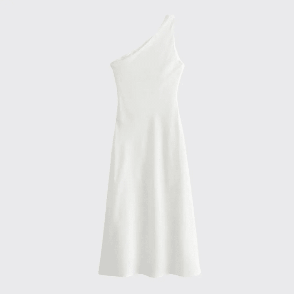 Women Midi Dress Sleeveless Linen Asymmetrical Hem Fit - Evergreen Outfits - Women Maxi Dress