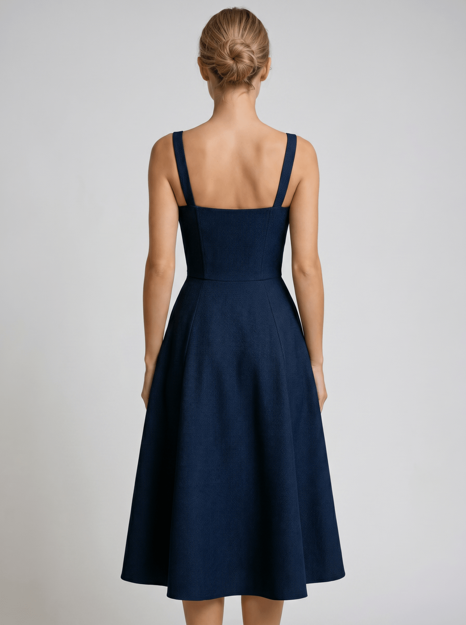Women Midi Dress Sleeveless Sweetheart Neckline Flared - Evergreen Outfits - Women Midi Dress